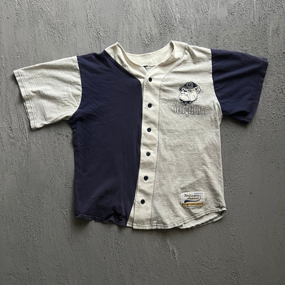 Vintage Georgetown Hoyas Baseball Jersey Medium Gray 1990s  NCAA